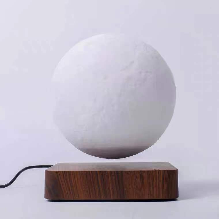 Magnetic levitating 3D moon lamp