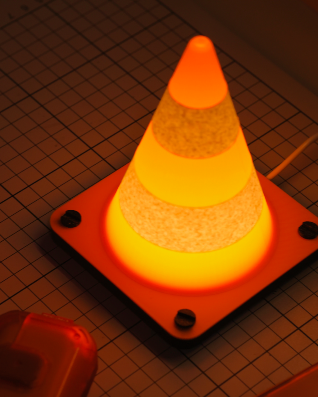 Retro Traffic Cone Desk Light