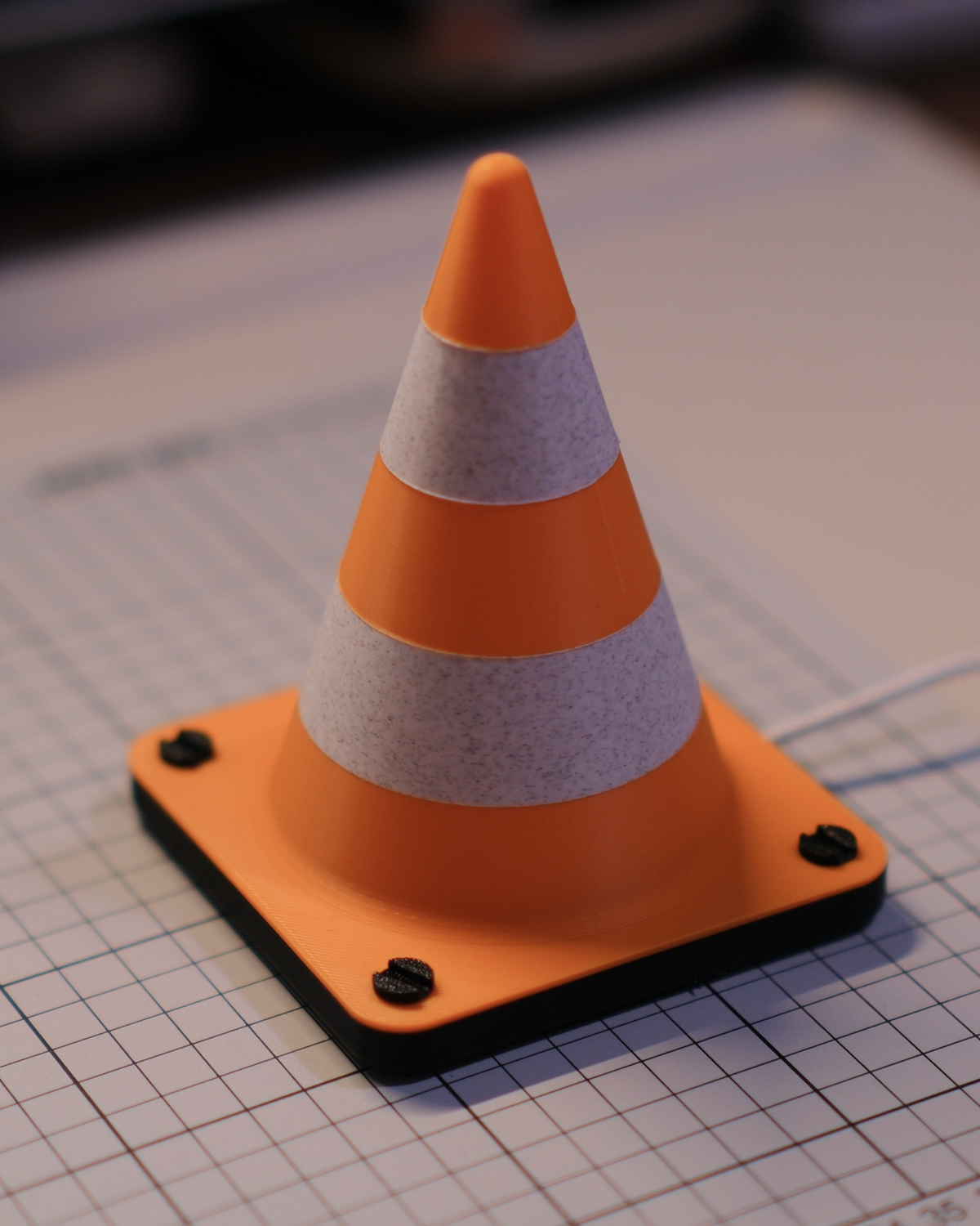 Retro Traffic Cone Desk Light