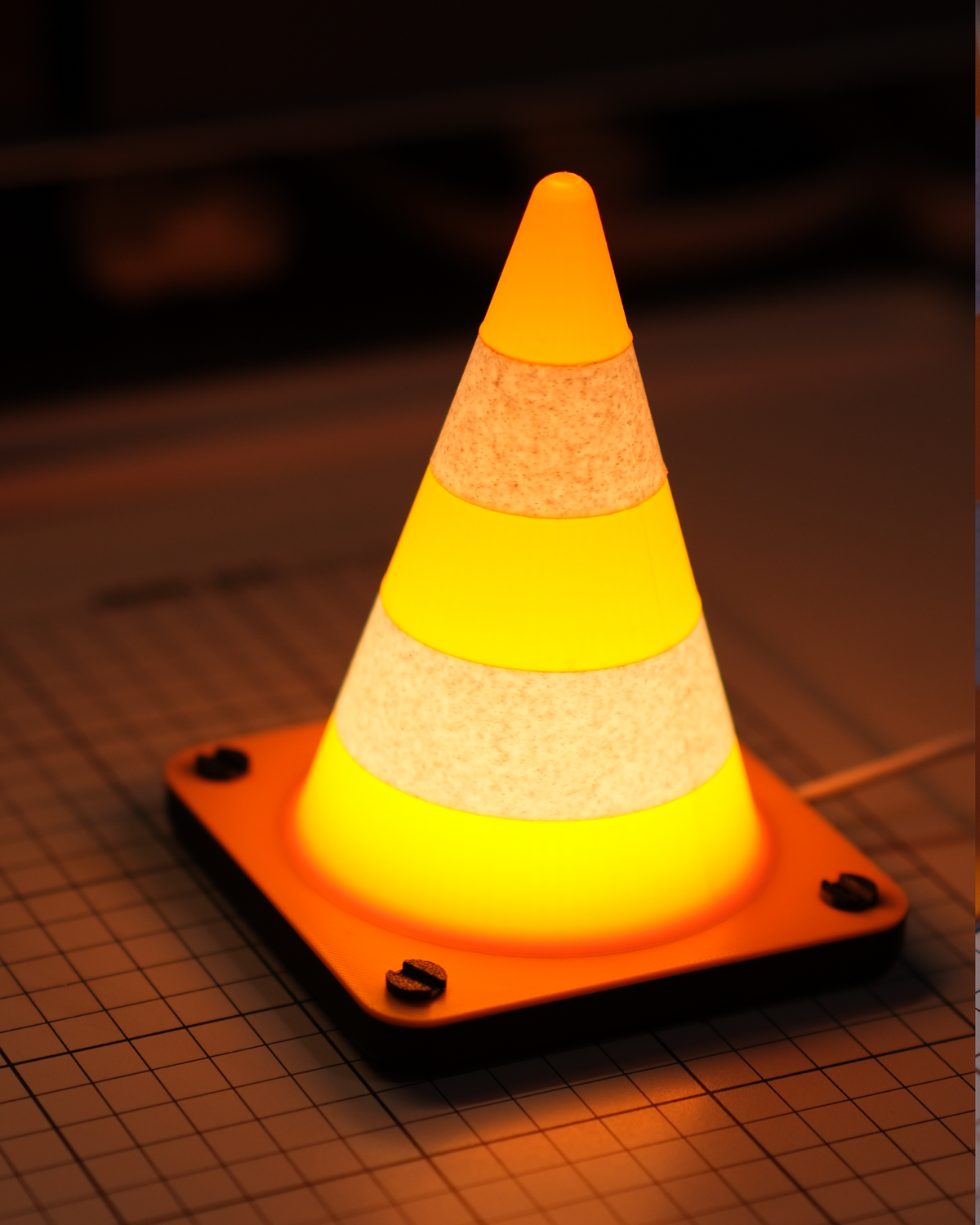 Retro Traffic Cone Desk Light
