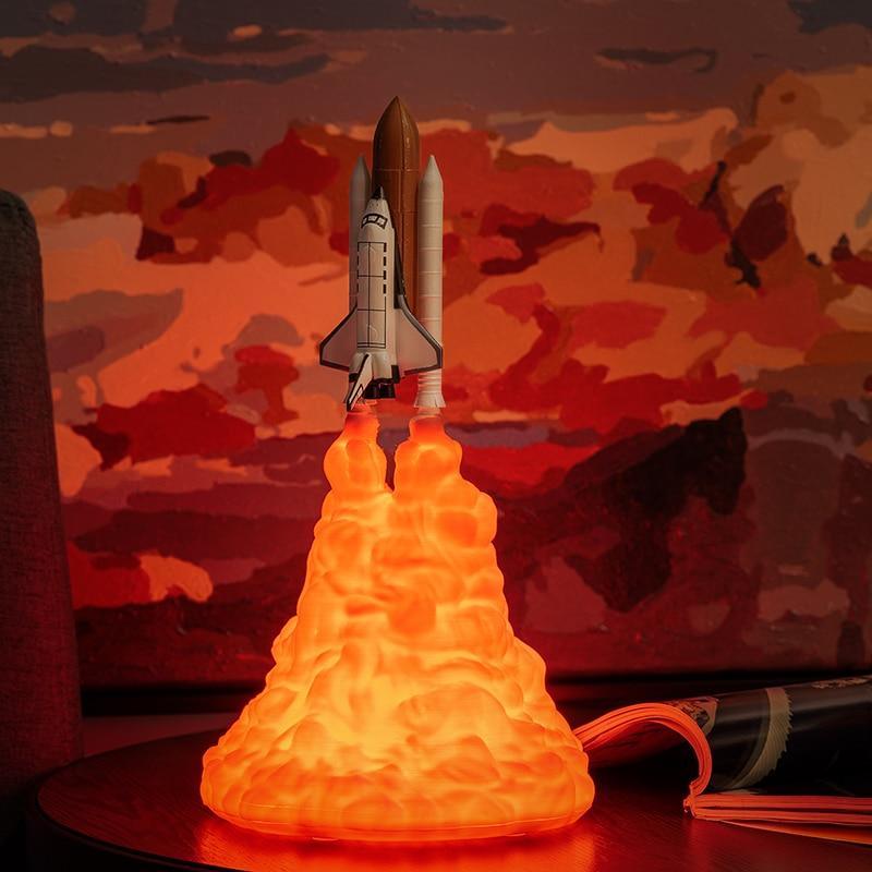 Rocket space shuttle LED night light