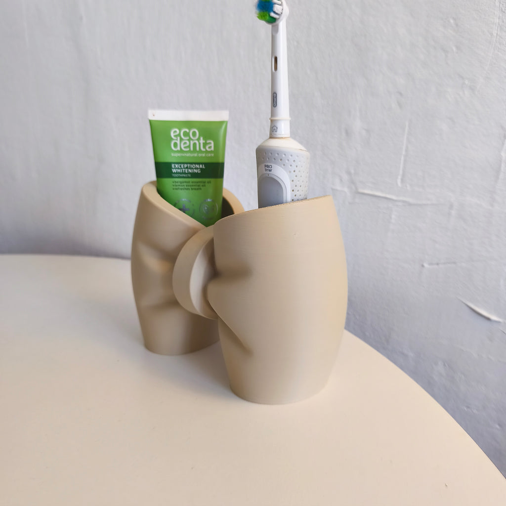 3D Printed Curvy Body Toothbrush Holder