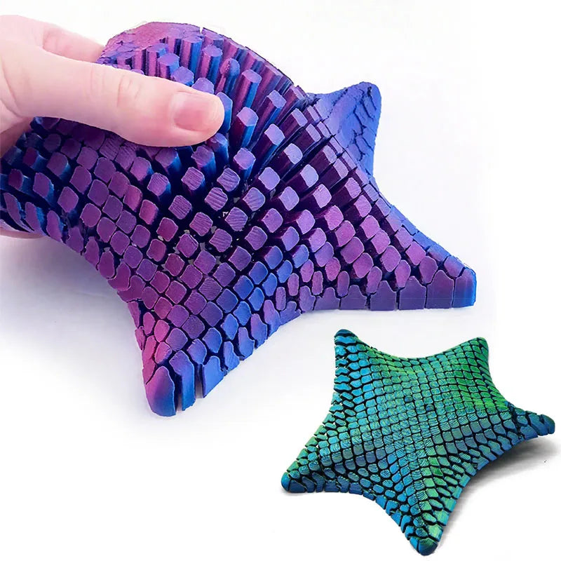 3D-printed articulated starfish fidget toy