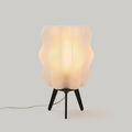 Wavy sculptural 3D-printed table lamp